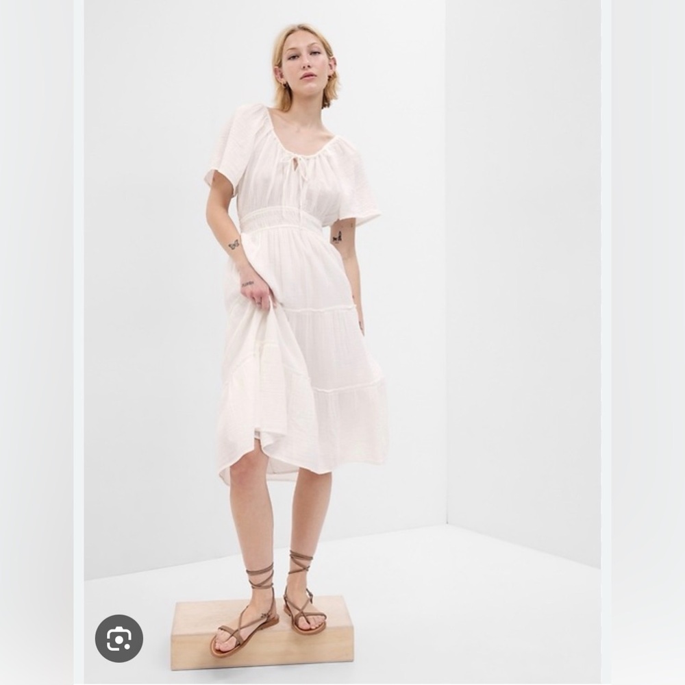 Gap crinkle/double gauze dress size M